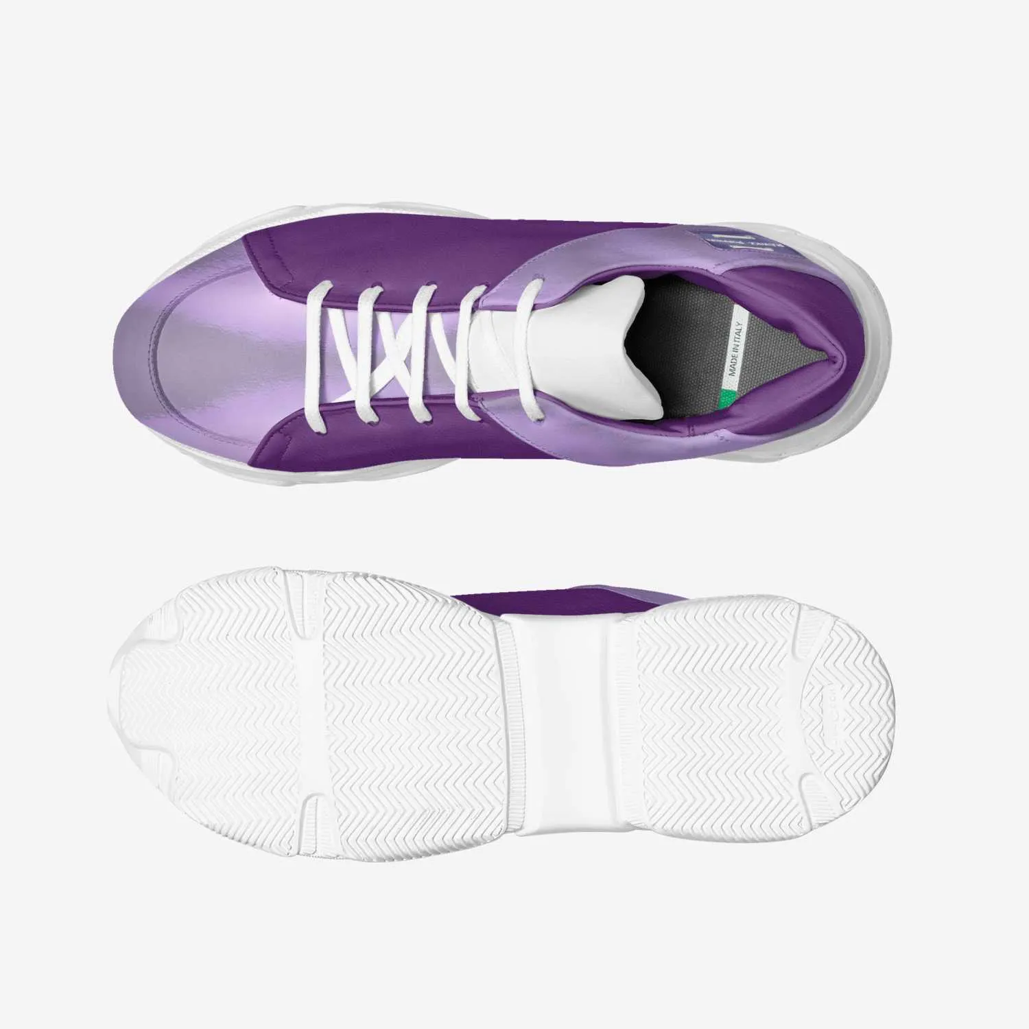 Top and sole view of the RAWKZ Porphura sneaker